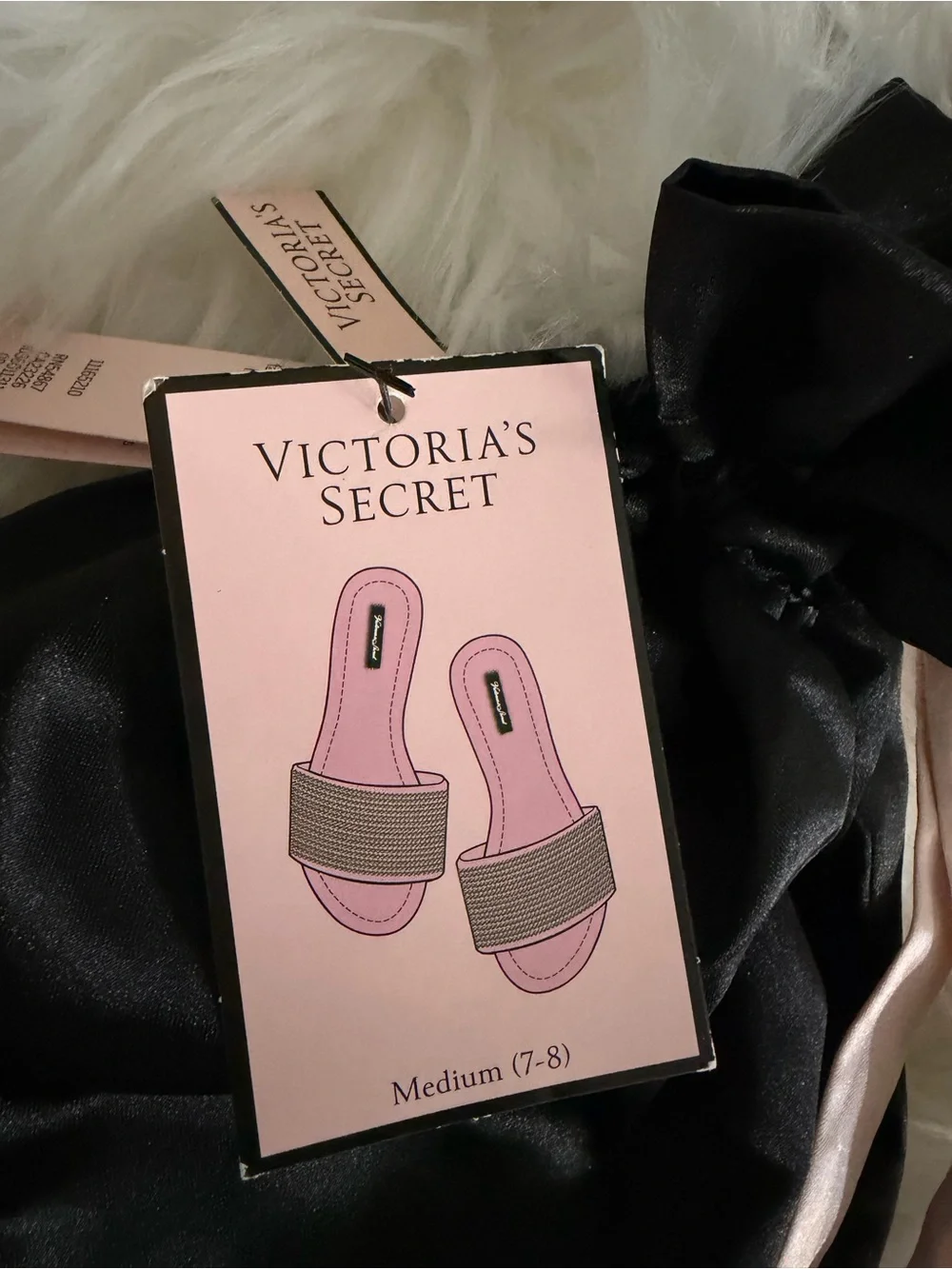 Victoria's Secret Beaded Slide Sandals in Blush gold